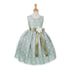Cinderella Couture Little Girls Sage Satin Multi Color Sashes Dress 2-6 - SophiasStyle.com